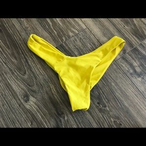 Bright yellow bikini bottoms